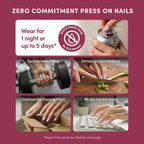 Glamnetic Press On Nails- Quick Press No Glue Mani Extra Short Oval 30pc