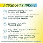 MegaFood Advanced Multivitamin for Men, Doctor Formulated, 120 Tablets | Immune Support, Cellular Energy, Heart & Brain Health, Choline, Methylfolate, Vitamin C, D3, Zinc, Vegetarian, 60 Servings