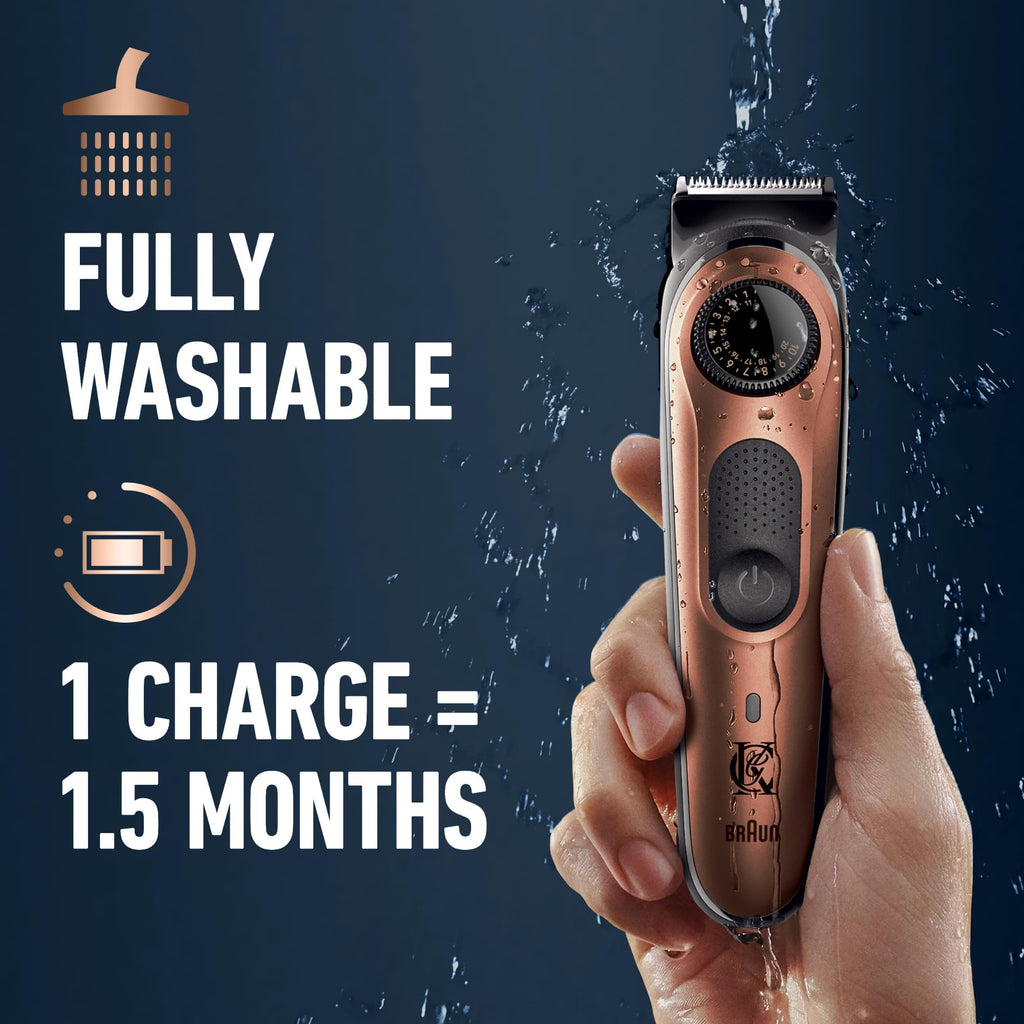 Buy now King C. Gillette Beard Trimmer PRO with 40 beard length settings in precise 0.5mm steps, cordless design & 1 trimmer, 1 brush, 2 combs, 1 charger and 1 T-blade at indiglob india