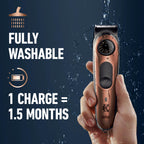 Buy now King C. Gillette Beard Trimmer PRO with 40 beard length settings in precise 0.5mm steps, cordless design & 1 trimmer, 1 brush, 2 combs, 1 charger and 1 T-blade at indiglob india
