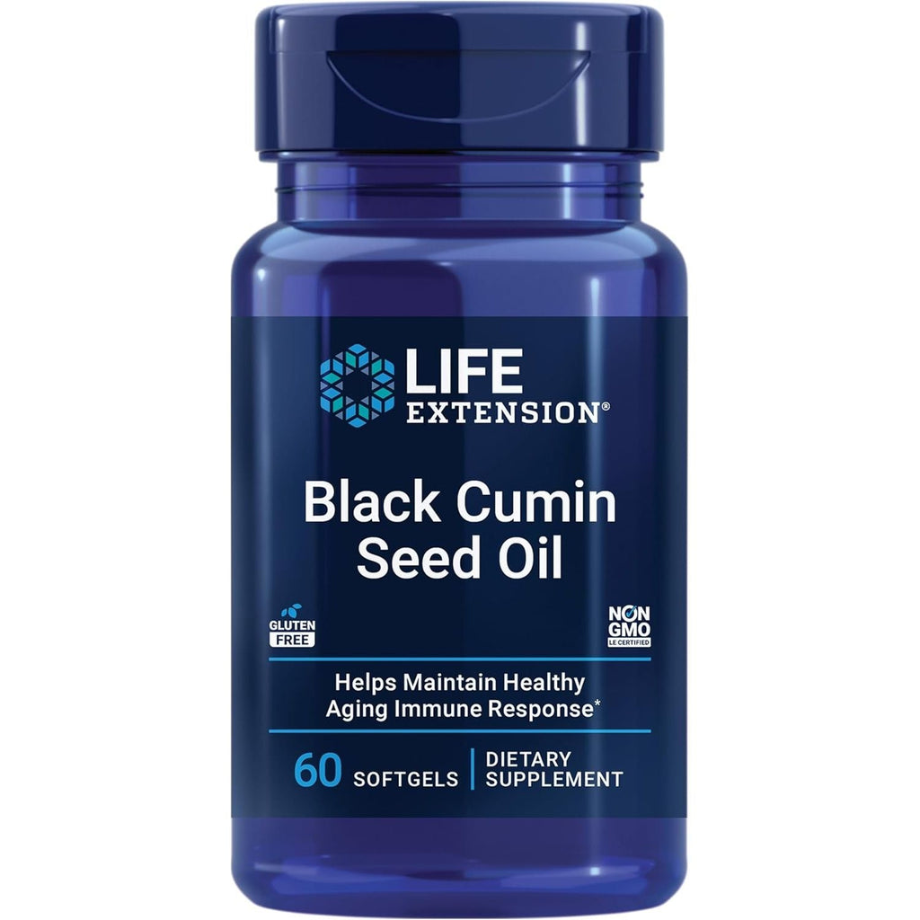 Buy now Life Extension Black Cumin Seed Oil, Black Cumin, Immune Health Support, Whole-Body Health, Healthy Aging, Gluten Free, Non-GMO, 60 softgels 60 Count (Pack of 1) Oil at indiglob india