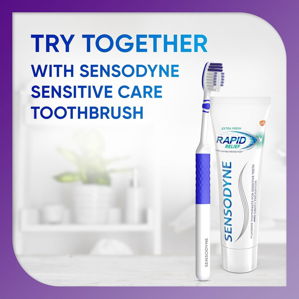 Buy now Sensodyne Rapid Relief Sensitive Toothpaste, Cavity Prevention and Sensitive Teeth Treatment - 3.4 Ounces at indiglob india