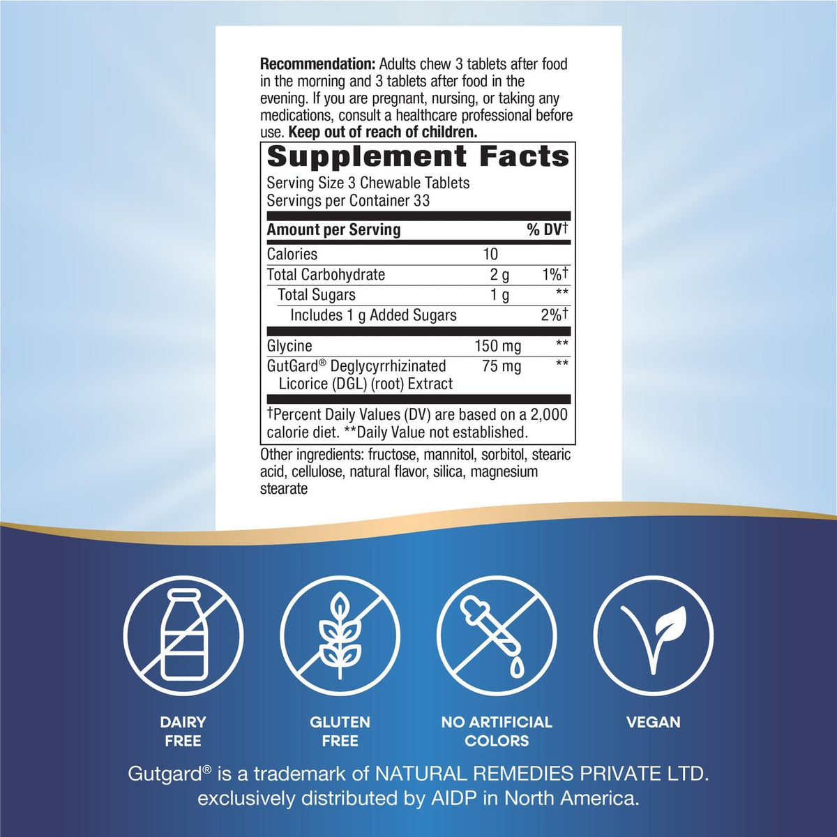 Nature's Way DGL - DGL Supplement for Digestive Support* - Licorice Root Extract - Botanical Ingredient - Convenient Chewable Tablets - Vegan, Gluten-Free & Dairy-Free - 100 Count (33 Servings)