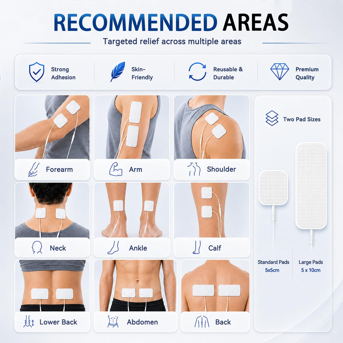 TENS EMS Unit Muscle Stimulator for Pain Relief,5-in-1 & 80 Modes 4 Channel 30 Intensity Electronic Pulse Massager,Large Color LCD Display with 16 Electrode Pads for Shoulder,Neck,Back,Sciatica