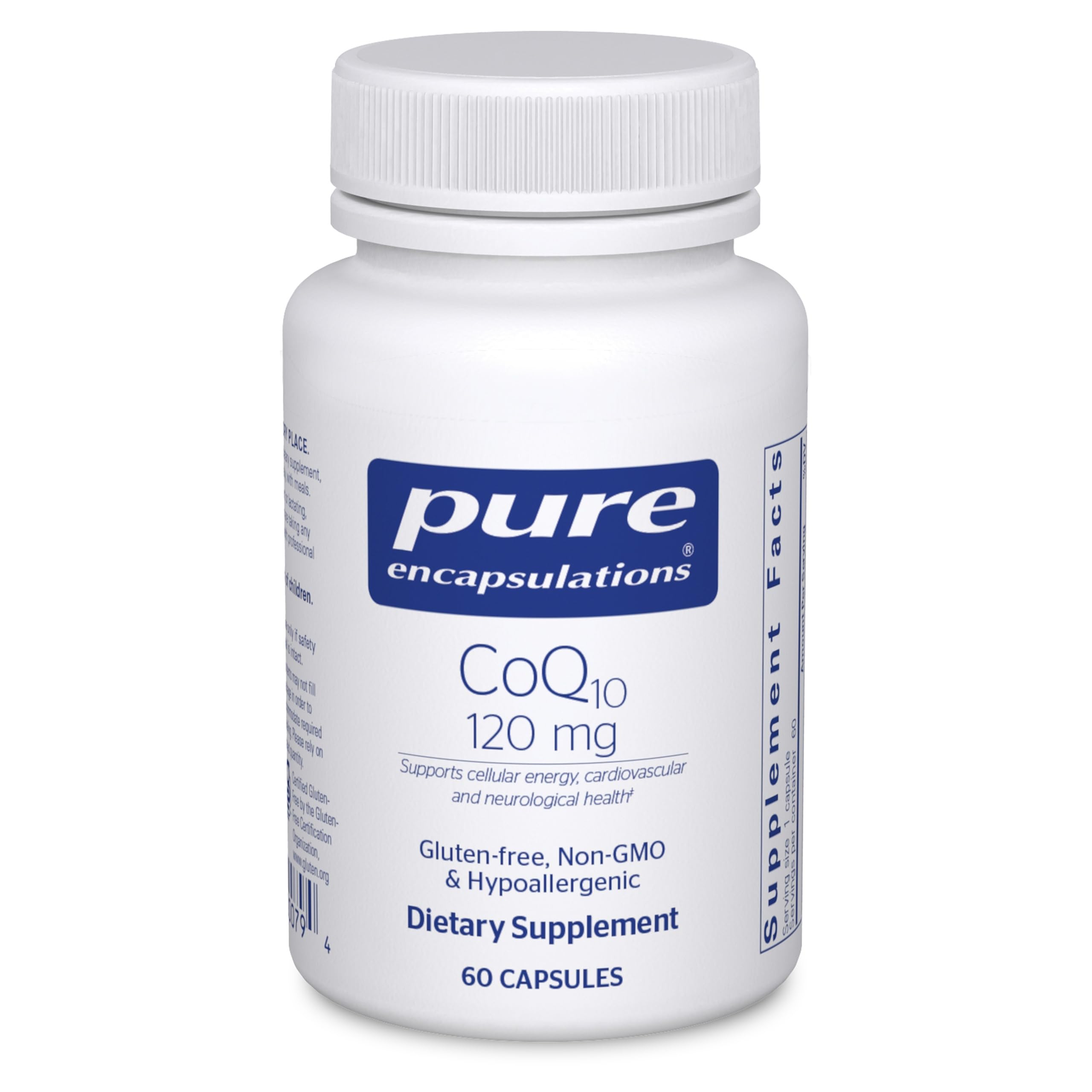 Pure Encapsulations CoQ10 120 mg, 30 Capsules | Coenzyme Q10 Supplement for Heart Health, Energy, Antioxidants, and Cardiovascular Health*