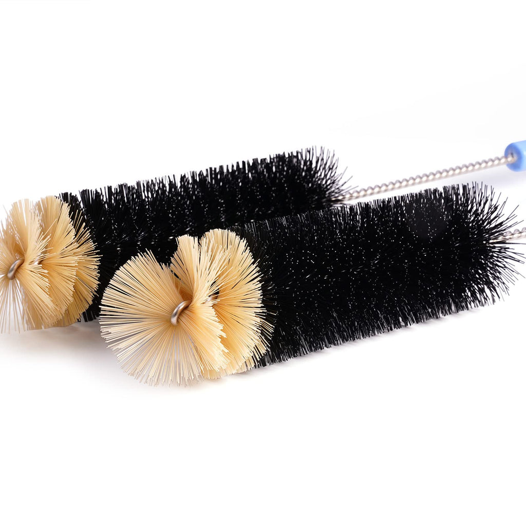 MOSOLAN Long Handle Bottle Brush, 17 Inch Bottle Brush Cleaner, 2 Pack