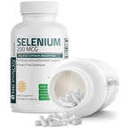 Bronson Selenium 200 mcg Albion Chelated Amino Acid Complex, 250 Capsules | Yeast-Free Essential Trace Mineral, Immune, Prostate & Metabolism Support, Vegetarian, Non-GMO, Gluten-Free & Soy-Free