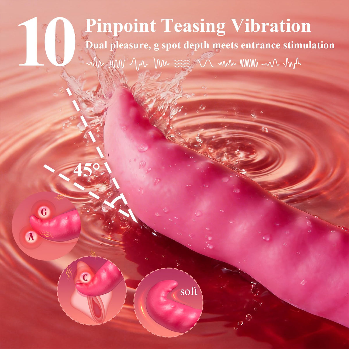 MOMONII Vibrator Sex Toys Dildo with Tongue Licking Wriggling Pleasure