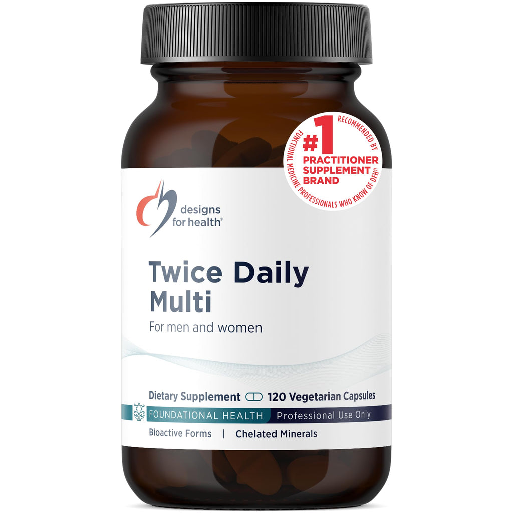 Designs for Health Methylated Multivitamin for Women & Men - Twice Daily Multimineral Supplement & Multivitamin Without Iron + Methylated B12 and Folate, Vitamin C, K, D, E + More (60 Capsules)