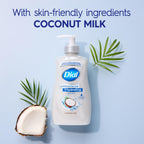 Dial Antibacterial Hydrating Liquid Hand Soap, Coconut Milk, 11oz, 4-Pack | Clinically Proven Moisturizing, Gentle for Frequent Use, No Sulfates, Parabens, Phthalates, #1 Doctor Recommended