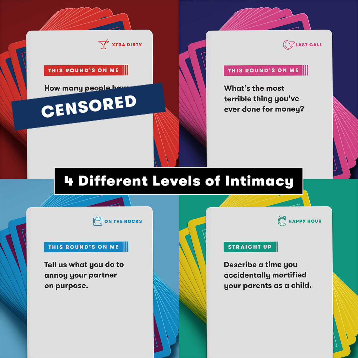 Truth or Drink Party Game by Cut I As Seen on TikTok, YouTube, and Snapchat | 410 Hilarious Questions | Ages 21+ | 2+ Players I Fun Games for Adults