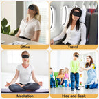 NICEMOVIC 10 Pcs Blindfold Sleep Eye Masks for Party Games Adults Couples Travel, Party Favors for Men Adults, Individually Wrapped Sleep Masks Bulk for Women Men Kids, Eye Covers for Sleeping (Black)