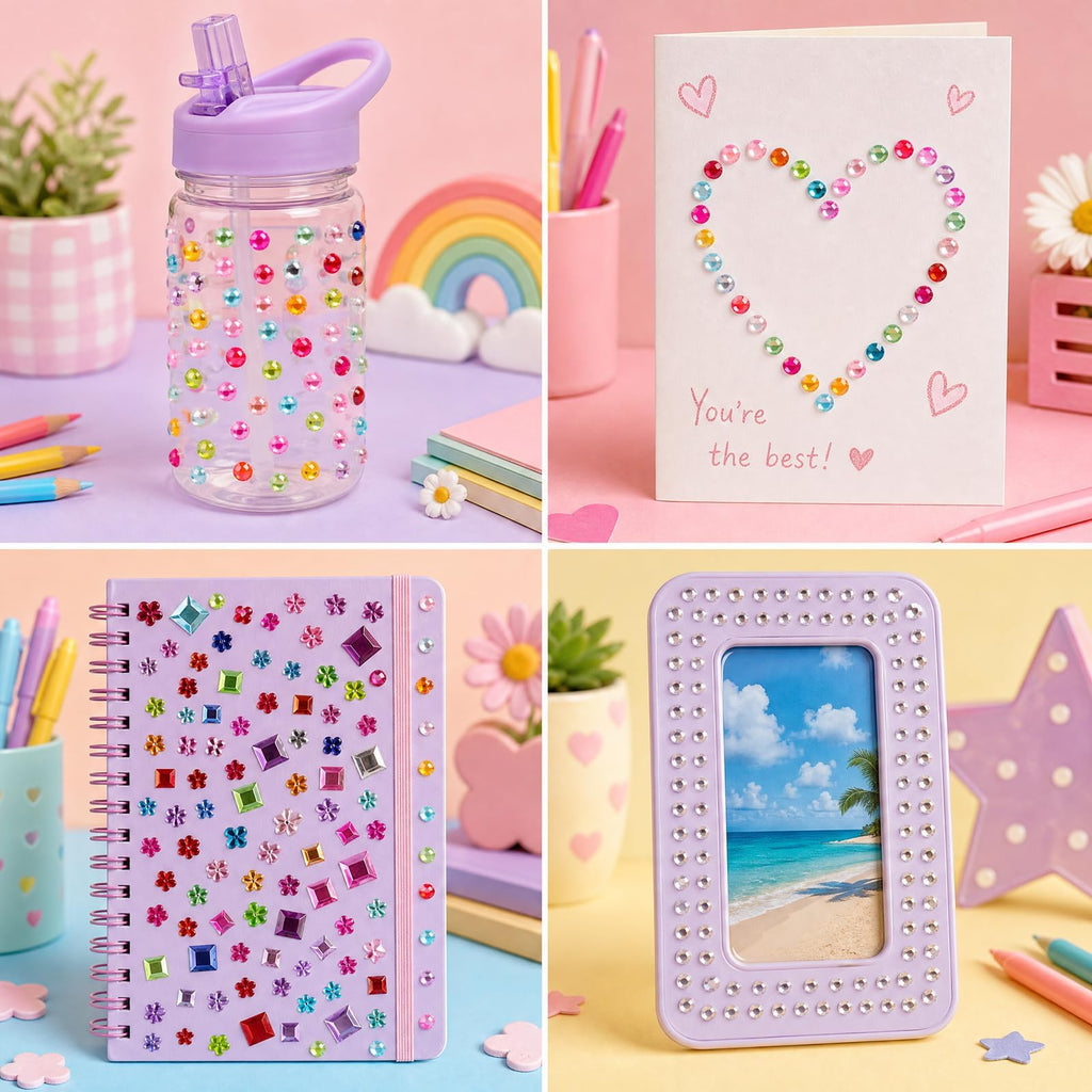 Gem Stickers for Crafts 7386pcs Self Adhesive Rhinestone Acrylic Gems