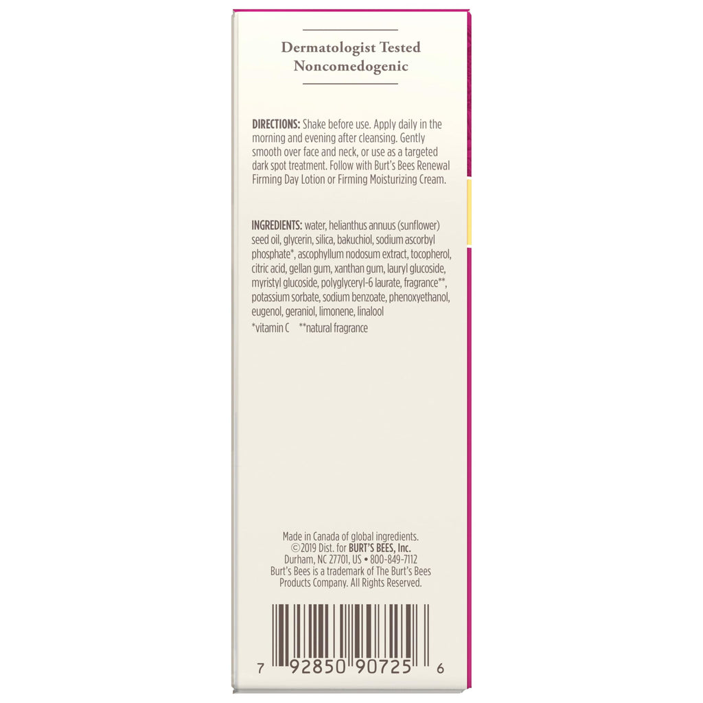 Buy now Burt's Bees Renewal Dark Spot Corrector With Natural Retinol Alternative and Vitamin C, Reduces Appearance of Dark Spots and Uneven Skin Tone, 98.6 Percent Natural Origin Skin Care, 1 fl. oz. Bottle at indiglob india
