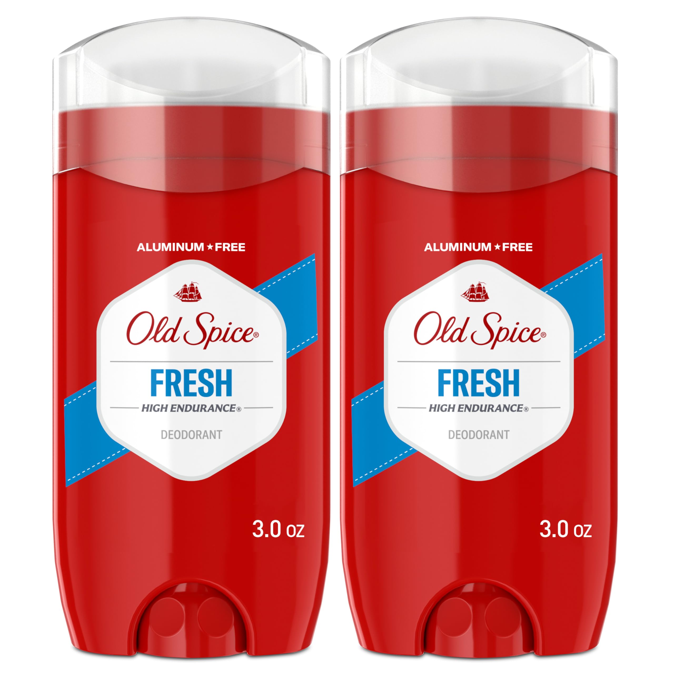 Old Spice Aluminum Free Deodorant for Men, High Endurance, 24/7 Lasting Freshness & Long Lasting Scent, 24/7 Advanced Sweat & Odor Protection, Fresh Scent, 3.0 oz (Pack of 2)