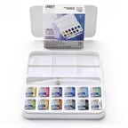 Buy now Winsor & Newton Cotman Watercolor Paint Set, Field Pocket Set, 12 Half Pan w/ Brush, Sponge, Bottle at indiglob india