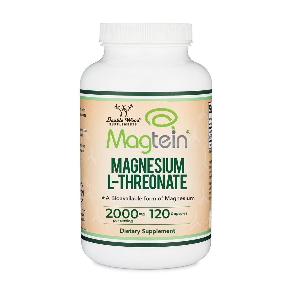 Magnesium L-Threonate 2,000mg Magtein, Natural Sleep Support, 120 Capsules | Cognitive Function, Neurological Health, Sleep + Memory Support, 90-Day Supply, MIT Patented Magtein Form, Third-Party Tested
