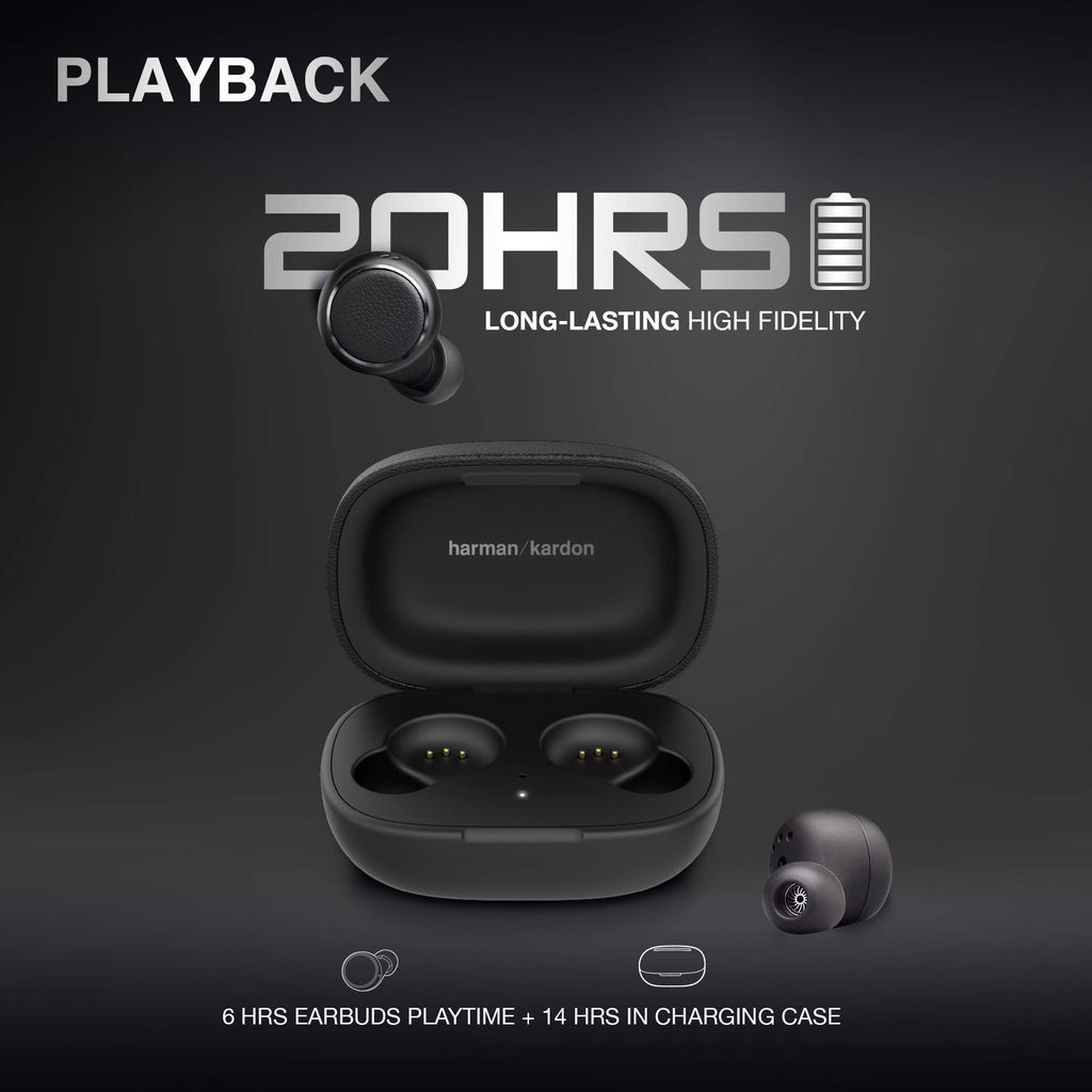 Buy now harman/kardon Fly True Wireless IE Headphones Black at indiglob india