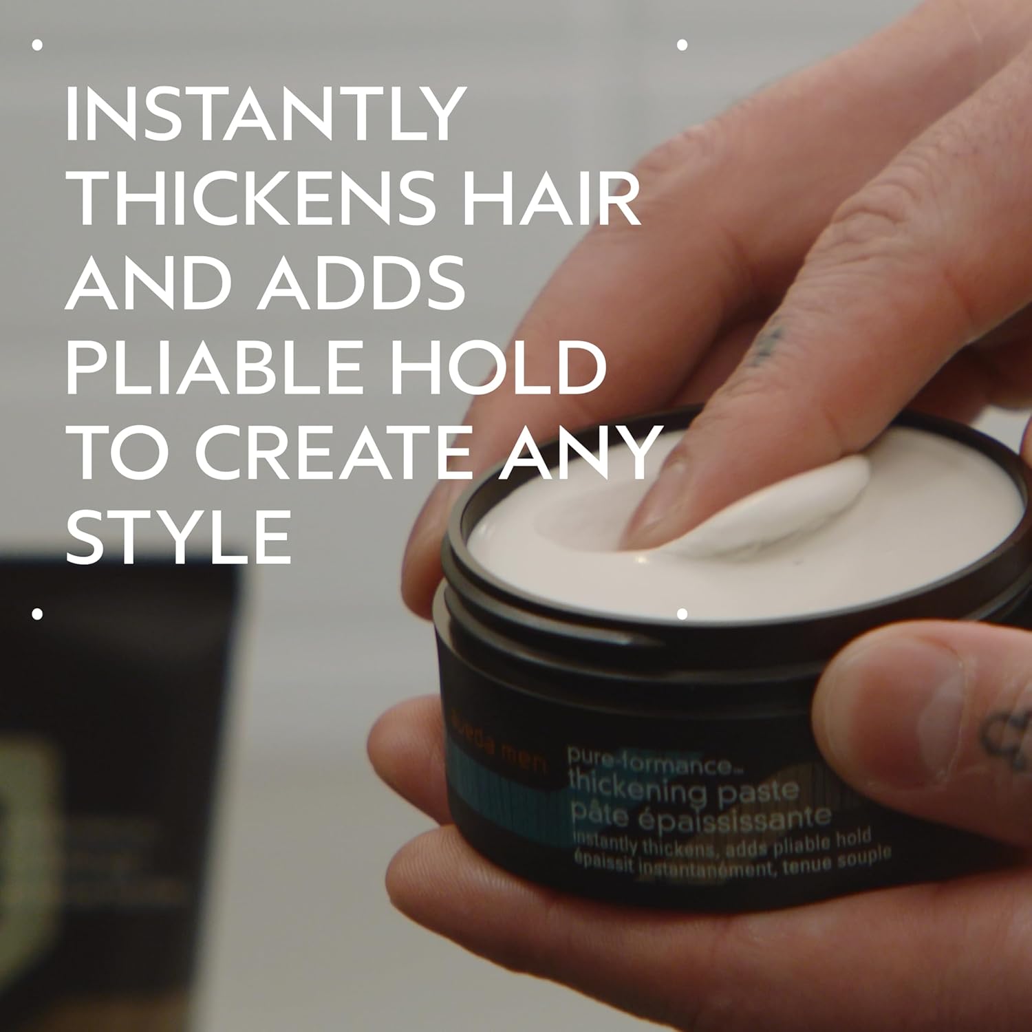 Buy now Aveda Men Pure-Formance Thickening Paste | Thickens Hair | Versatile Hold | Natural Finish Hair Styling Paste | 91% Naturally Derived*, 2.5 Fl Oz at indiglob india