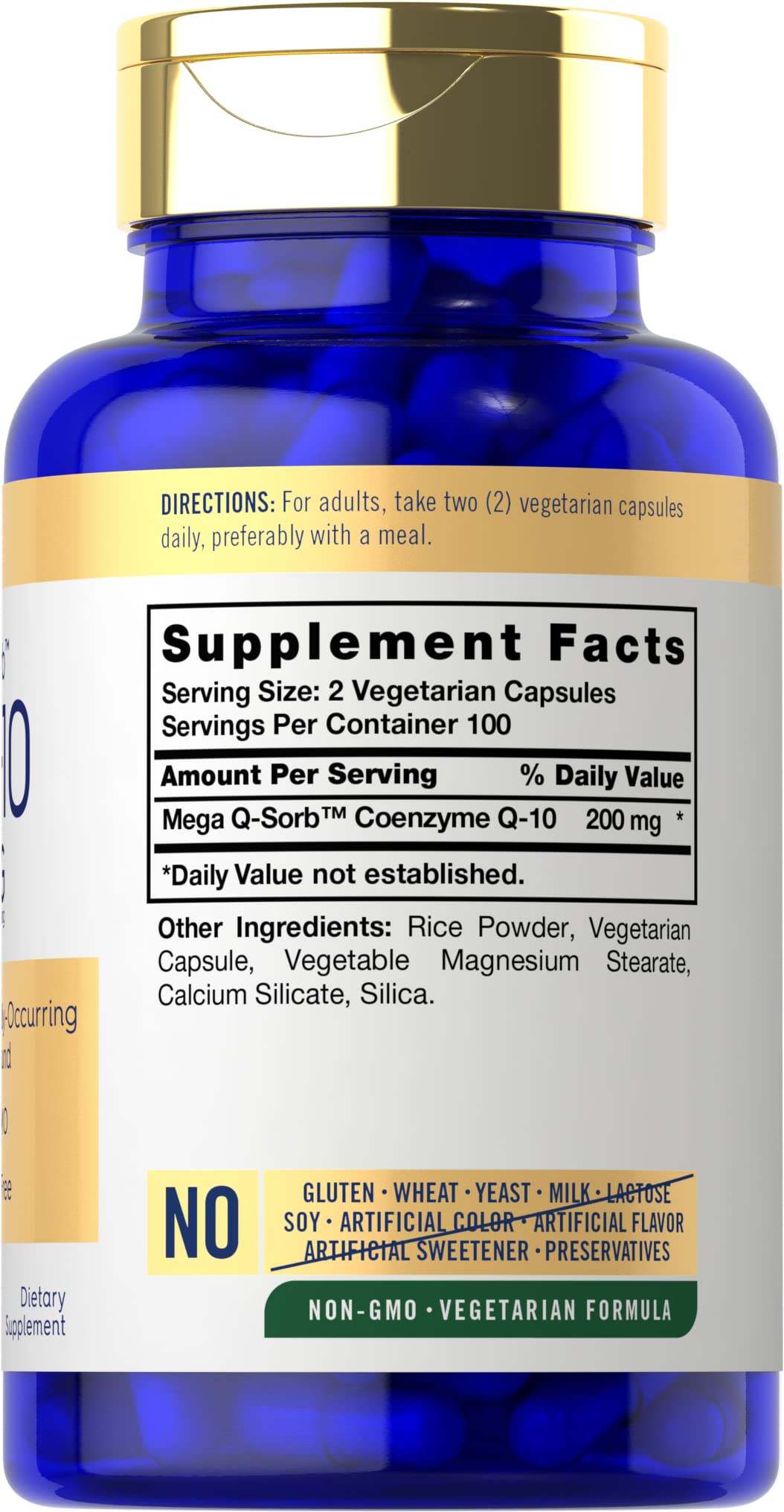 Carlyle CoQ10 200mg | 200 Capsules | Mega Q-Sorb Coenzyme Q-10