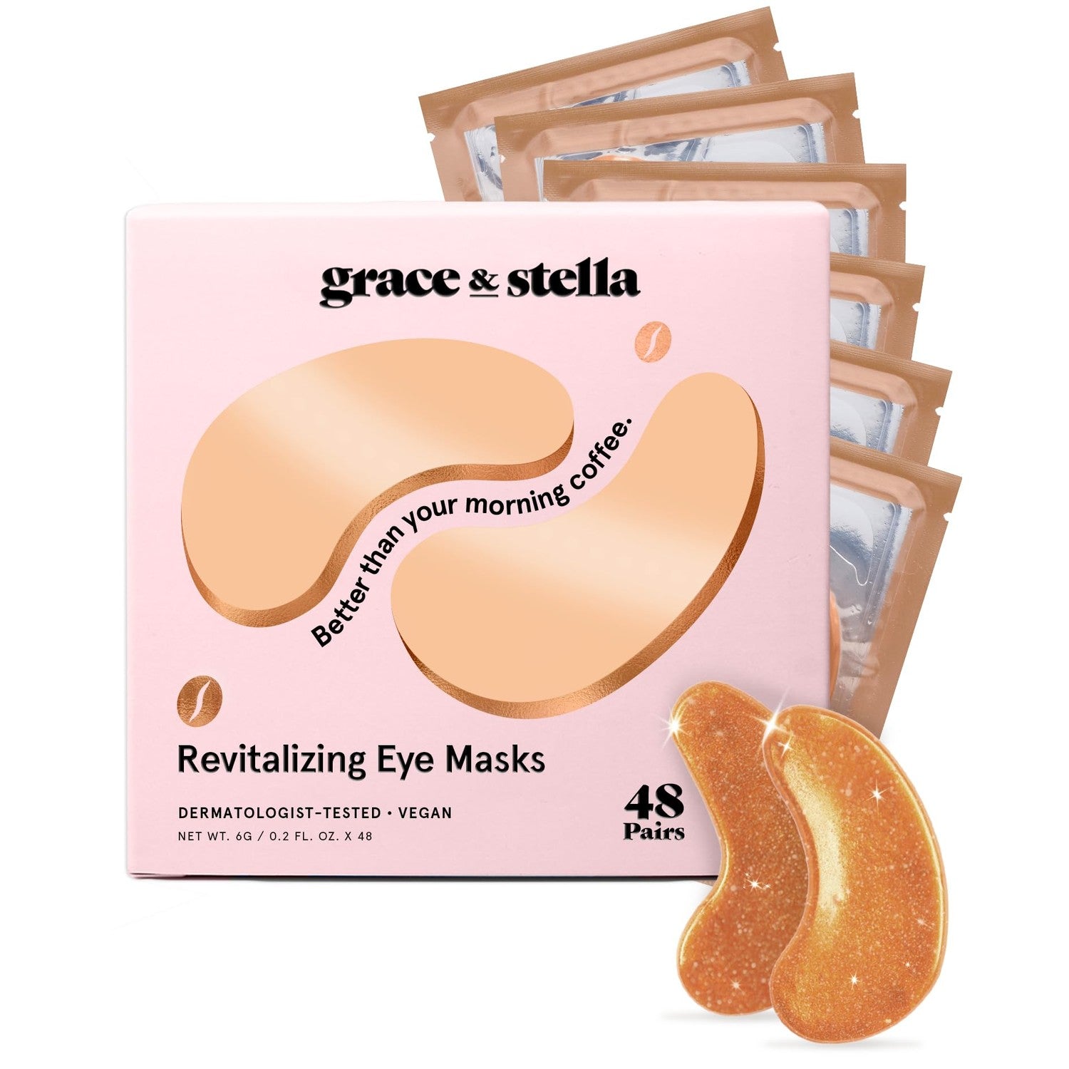 Buy now grace & stella Retinol Under Eye Patches for Puffy Eyes & Dark Circles - Restoring Gel Under Eye Masks with Hyaluronic Acid - Bridesmaid Gifts, Birthday Gifts for Women (Purple, 24 Pairs) Bronze (48 Pairs) at indiglob india