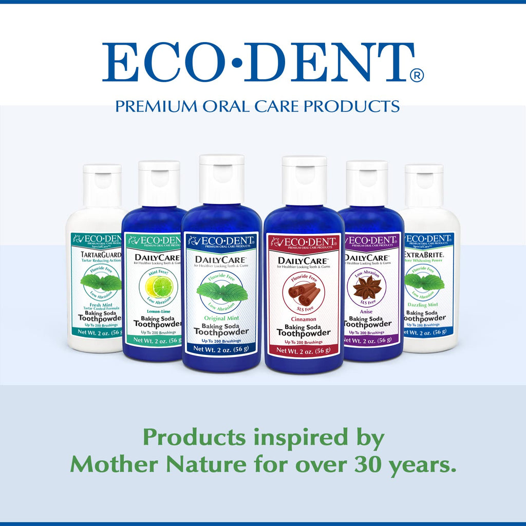 Buy now Eco-Dent ExtraBrite Baking Soda Tooth Powder, Mint â€“ SLS & Fluoride-Free Toothpaste Powder with Oxidizing Calcium Peroxide, Whitening Toothpaste Alternative + DailyRinse Single-Use Pack at indiglob india
