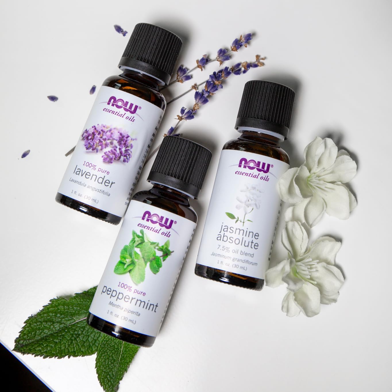 Buy now NOW Essential Oils, Peppermint Oil, Invigorating Aromatherapy Scent, Steam Distilled, 100% Pure, Vegan, Child Resistant Cap, 1-Ounce at indiglob india
