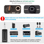 Buy now Bietrun Wireless Microphone, Professional UHF Metal Dual Handheld Cordless Dynamic Mic System Set with Rechargeable Receiver, 1/4‘’Output, Plug and Play, Instrument-Wireless-Mics for Karaoke, Wedding at indiglob india