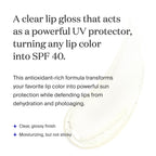 Buy now Supergoop! Lipscreen Shine SPF 40, 0.34 fl oz - Water-Resistant Clear Lip Gloss - Broad Spectrum SPF Lip Balm with Grape Seed Extract, Sunflower Seed Oil & Kelp Extract - Non-Sticky Formula at indiglob india
