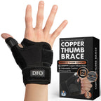 Buy now Dr. Frederick's Original Reversible Copper Infused Wrist Thumb Brace - 1 Brace - Spica Splint for De Quervainâ€™s Tendonitis, Arthritis, CMC, Pain Relief - Left or Right Hand - Fits Men and Women Default at indiglob india