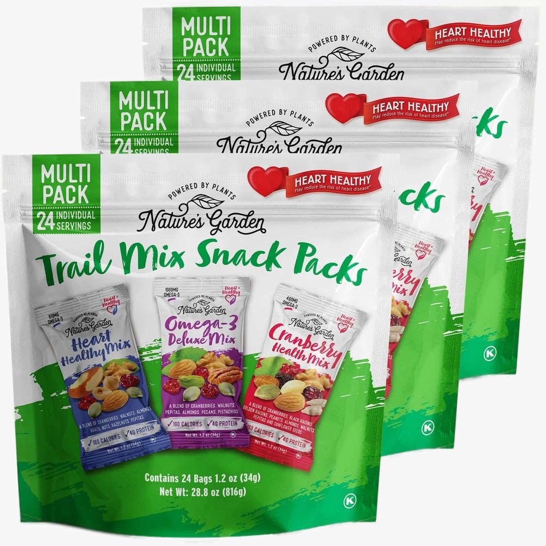 Buy now Nature's Garden Healthy Trail Mix Snack Pack (28.8 oz) Healthy Trail Mix 1.2 Ounce (Pack of 72) at indiglob india
