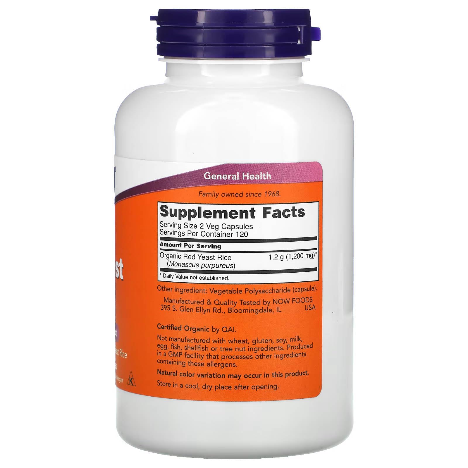 Buy now NOW Foods Red Yeast Rice 600 mg, 240 Count (Pack of 1) at indiglob india