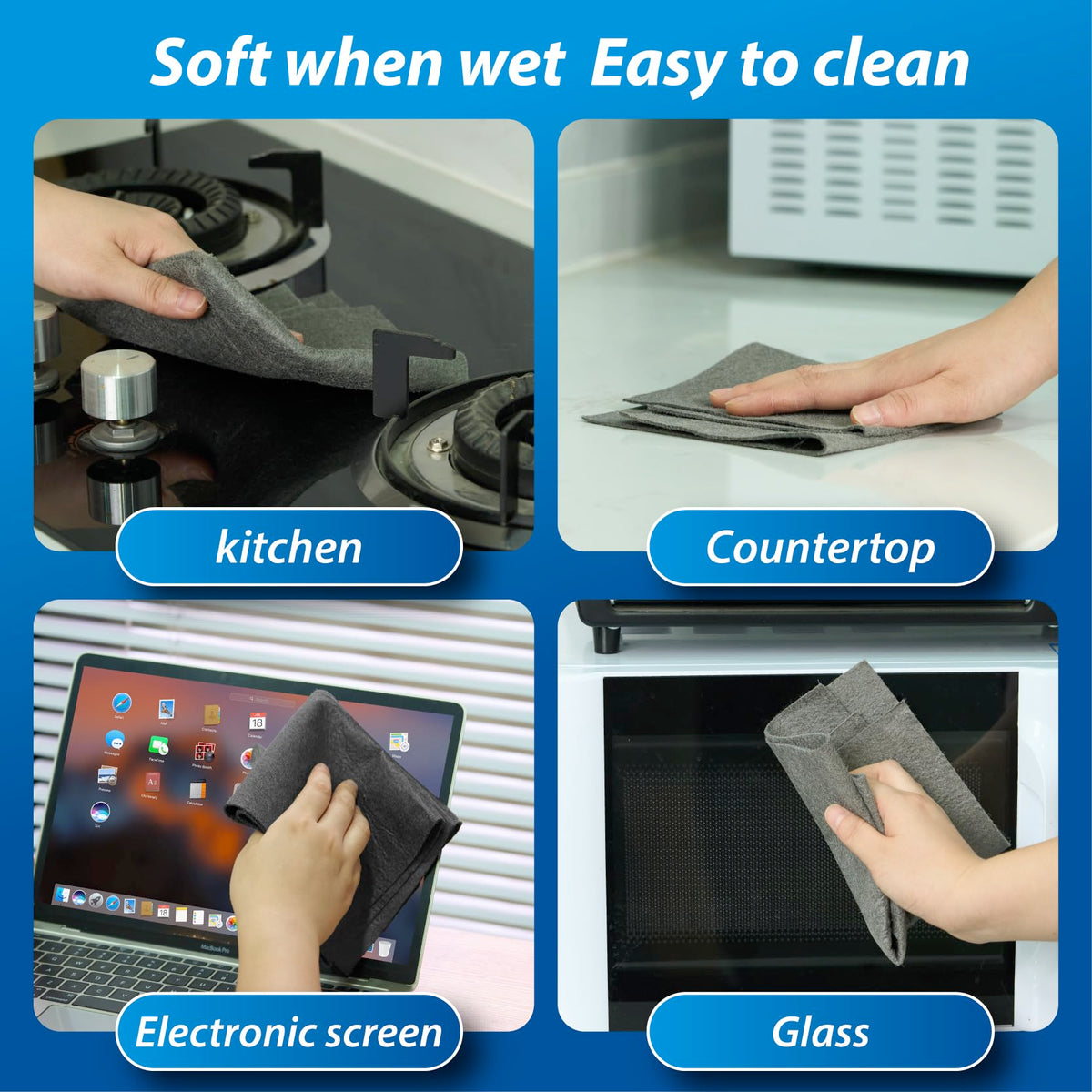 Thickened Magic Cleaning Cloth for Glass, 5Pcs Microfiber Cloth