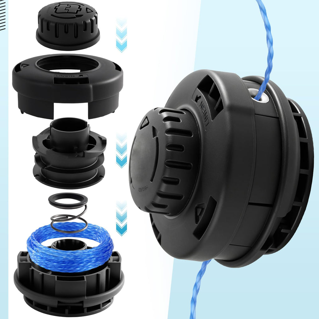 KTHA 1040-03 Weed Eater Head Replacement Compatible with Kobalt 80V KST 1680-06 40V KST 2540-06 KST 1040A-03 24V KST 224A-03 KST 224B-03 Cordless String Trimmer with 0.080" 17 Ft Pre-Cut Line