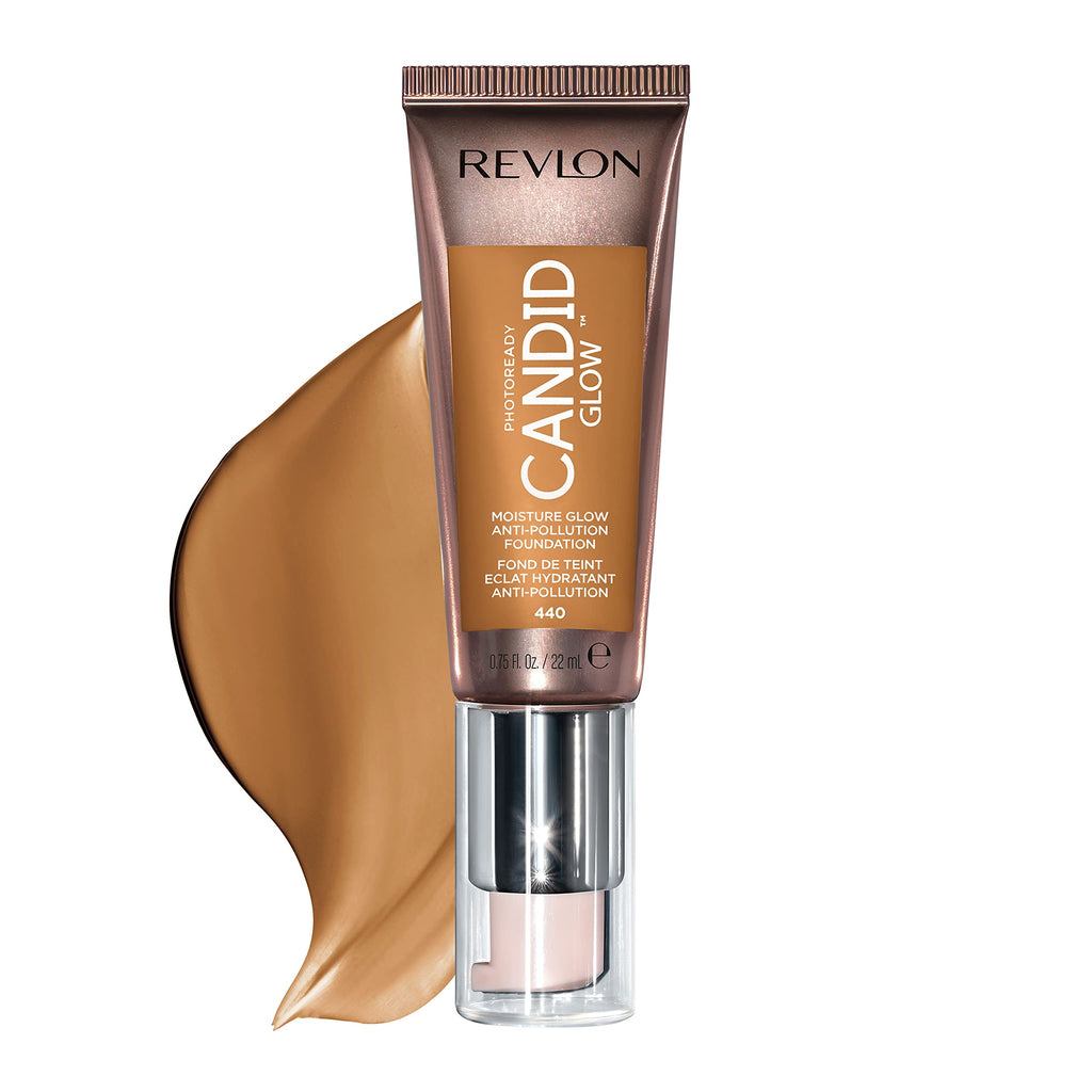 Buy now Revlon PhotoReady Candid Glow Moisture Glow Anti-Pollution Foundation with Vitamin E and Prickly Pear Oil, Anti-Blue Light Ingredients, without Parabens, Pthalates, and Fragrances, Medium Beige, 0.75 oz at indiglob india