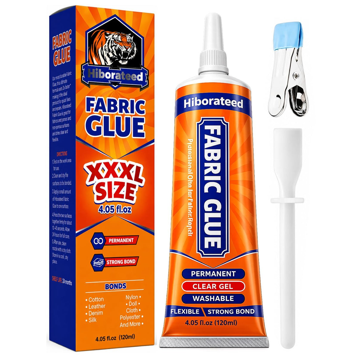 120 ML Fabric Glue Permanent for Clothing Repair, Washable, Dry Clear