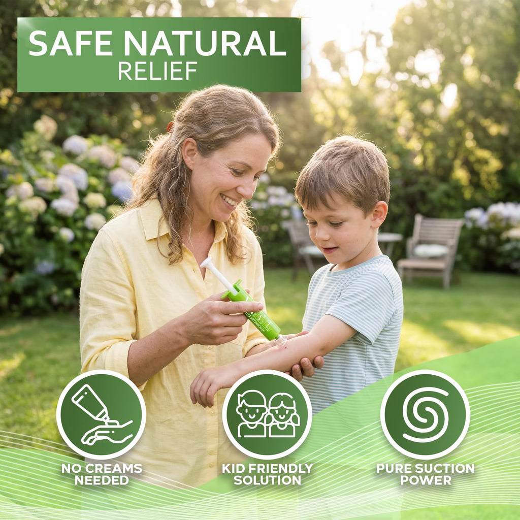 VENOMKILLER Extractor Mosquito Bite Relief Suction Tool - Bug, Insect, Wasp, Snake and Bee Sting Sucker - Just the Thing Needed for Treatment to Stop Itching After Bites - Alternative to Pen Clicker