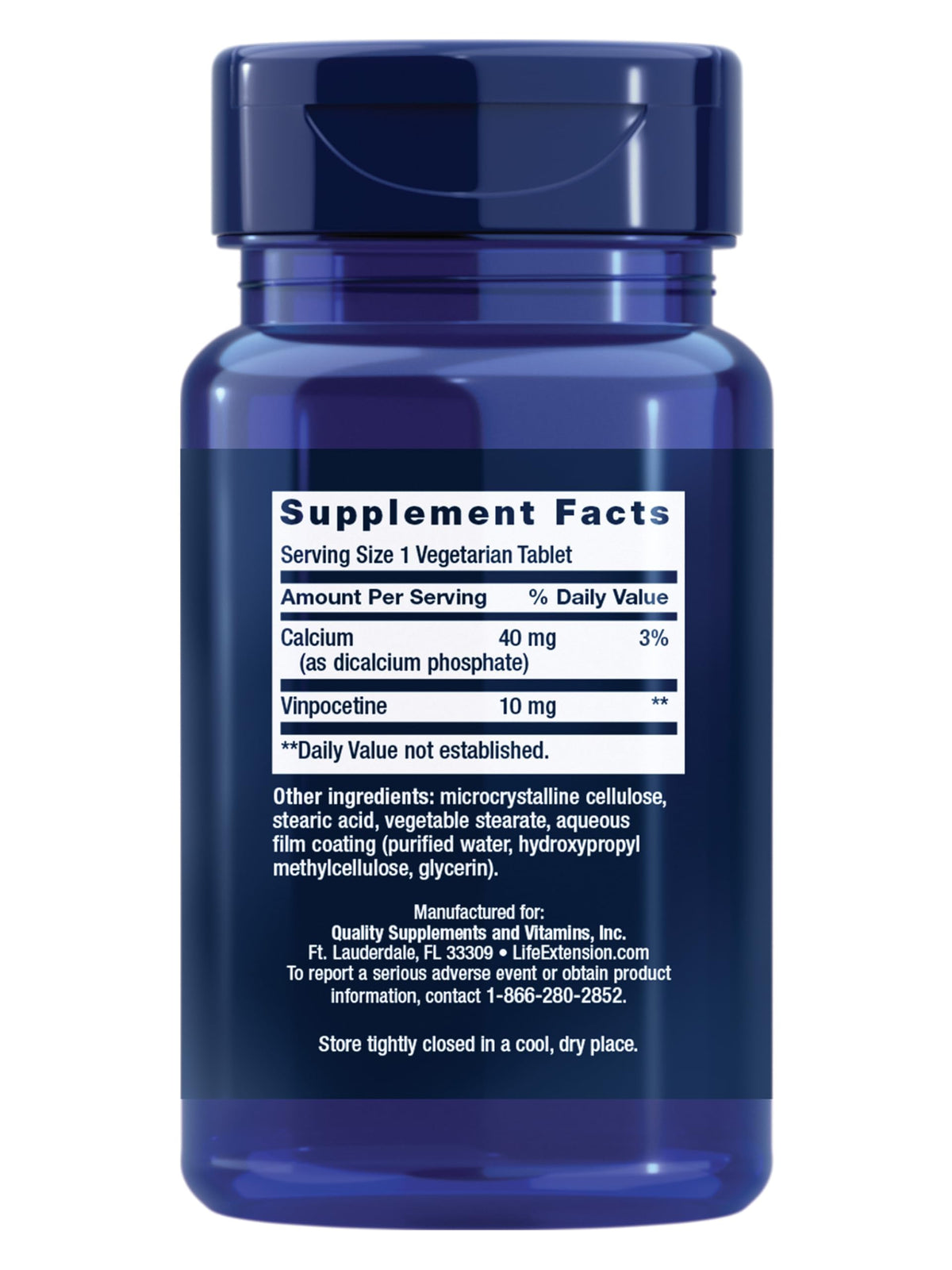Life Extension Vinpocetine, Periwinkle Extract, 100 Tablets