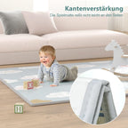 Buy now UANLAUO Foldable Baby Play Mat, Extra Large Waterproof Activity Playmats for Babies,Toddlers, Infants, Play & Tummy Time, Foam Baby Mat for Floor with Travel Bag (Cloud(71x59x0.4inch)) at indiglob india
