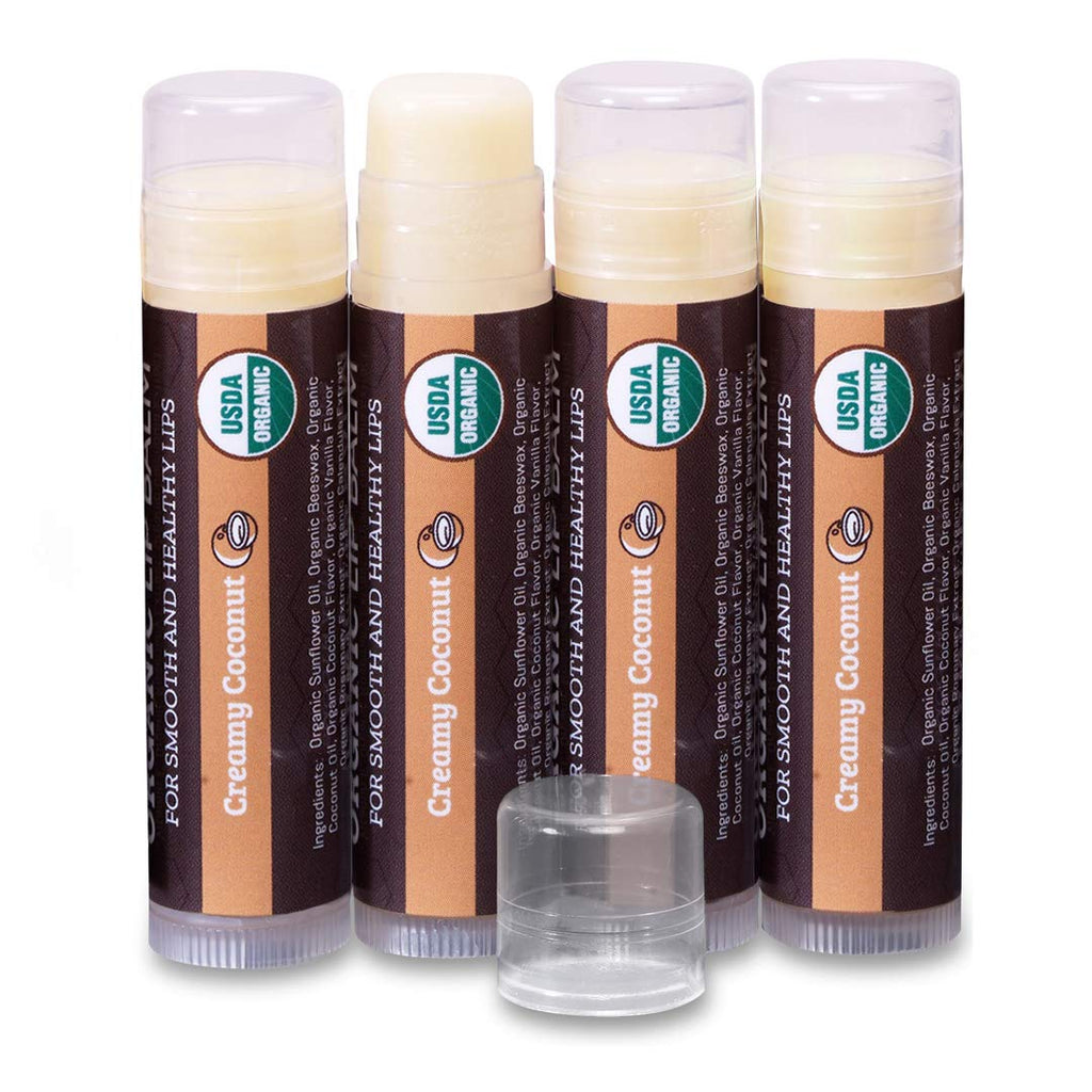 Buy now Earth's Daughter USDA Organic Lip Balm 6-Pack - Fruit Flavors, Beeswax, Coconut Oil, Vitamin E - Best Lip Repair Chapstick for Dry Cracked Lips - Moisturizing Lip Care at indiglob india