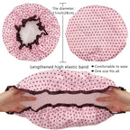 4 Pcs Shower Cap for Women Double Waterproof Layers Reusable Elastic | Elastic, Reusable, Environmental Protection, Double Waterproof Layers