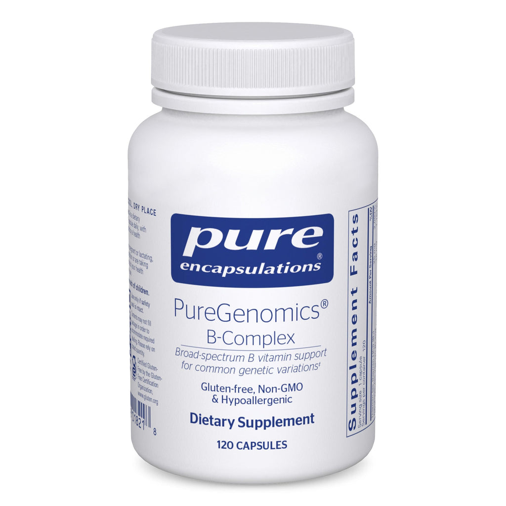 Pure Encapsulations PureGenomics B-Complex, 120 Capsules | Broad Spectrum B Vitamin Support for Genetic Expression, Cellular Function, Hormone Production and Energy Metabolism*