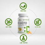 DEAL SUPPLEMENT CoQ10 100mg with Omega 3 100mg, 240 Capsules | Bioavailable Coenzyme Q10 Formula | Non-GMO