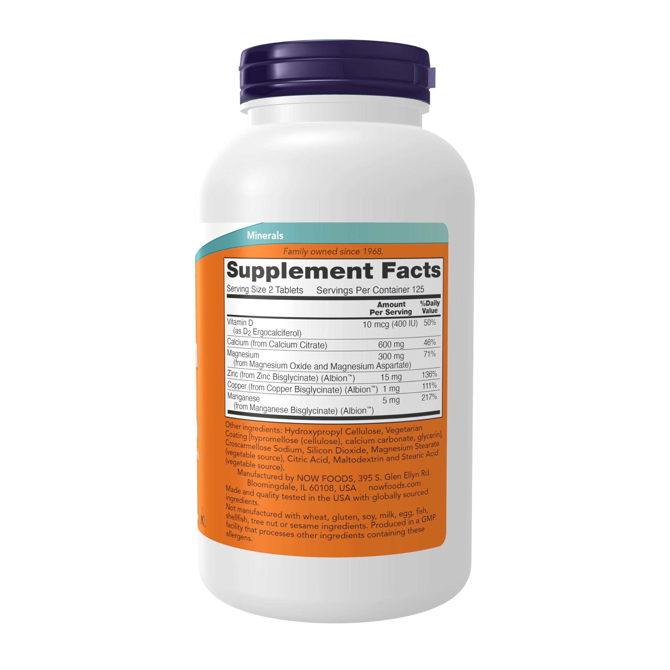 Buy now NOW Foods Supplements, Calcium Citrate with Vitamin D, Magnesium, Zinc, Copper, and Manganese, 250 Tablets at indiglob india