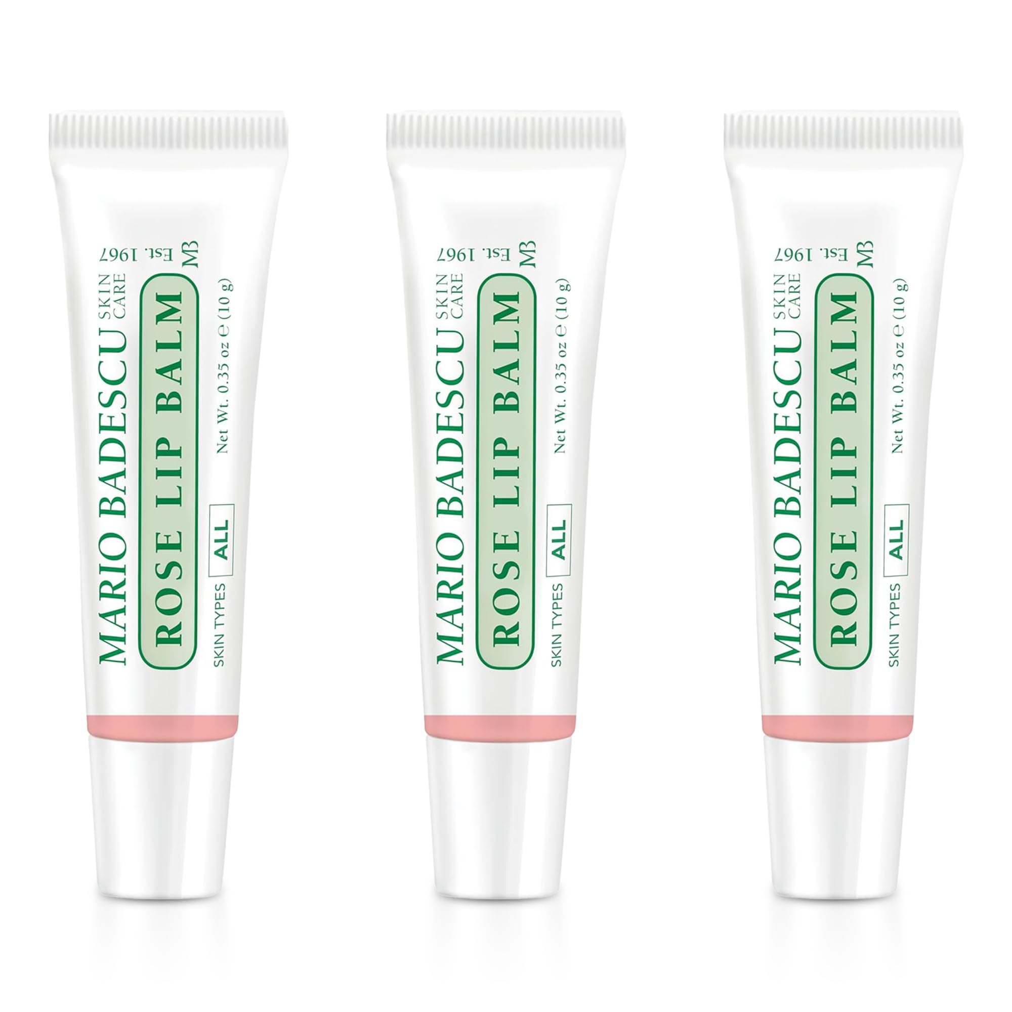 Buy now Mario Badescu Moisturizing Lip Balm for Dry Cracked Lips, Infused with Coconut Oil and Shea Butter, Ultra-Nourishing Lip Care Moisturizer for Soft, Smooth and Supple Lips Rose (Pack of 3) at indiglob india