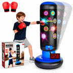 HopeRock Punching Bag for Kids,Boxing Set with Scoring, Light, Music