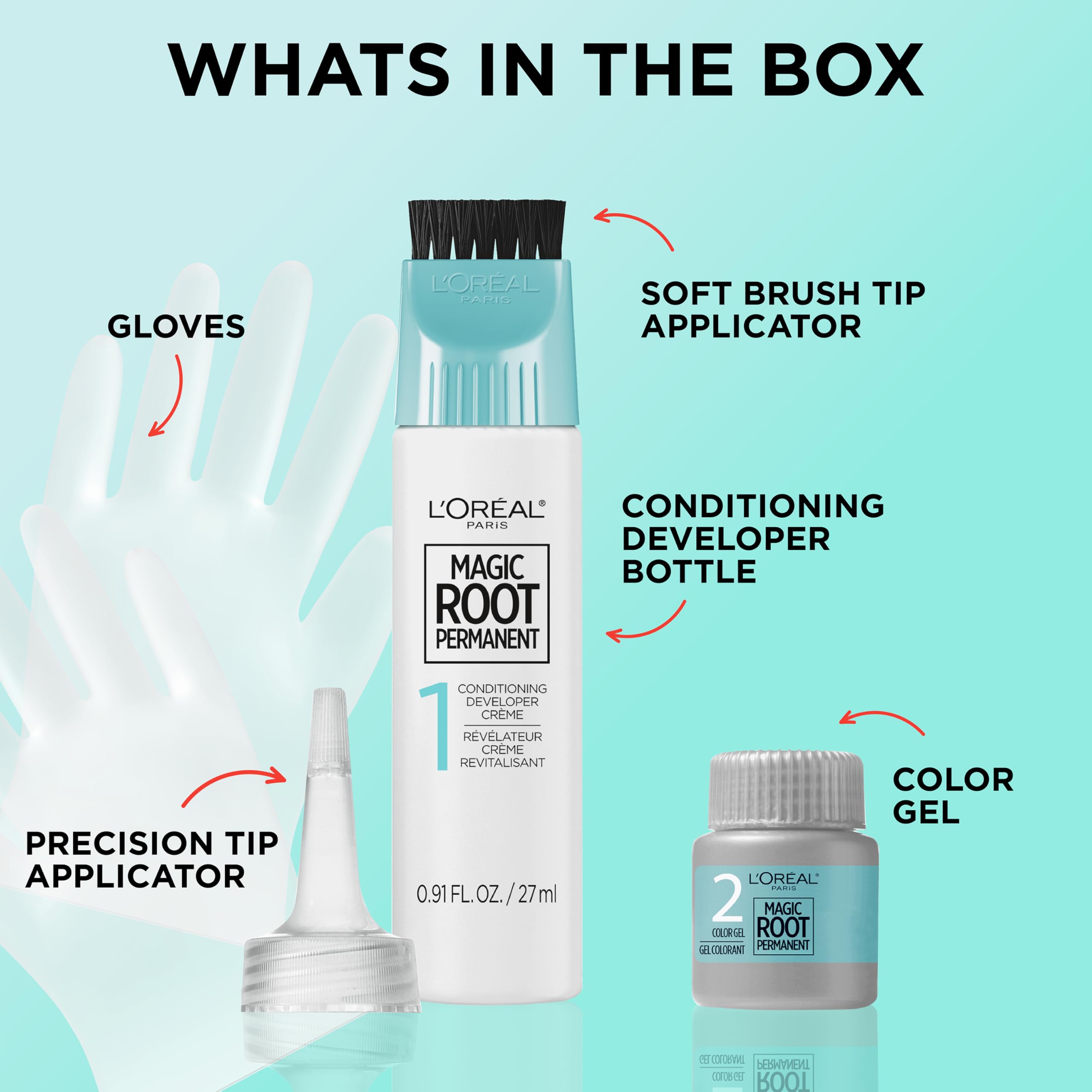 Buy now L'Oreal Paris Magic Root Rescue 10 Minute Root Hair Coloring Kit, Permanent Hair Color with Quick Precision Applicator, 100 percent Gray Coverage, 4 Dark Brown, 2 count at indiglob india