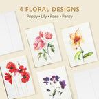 Graphique Watercolor Greeting Cards | 20 Blank Notes, Envelopes, Boxed Set