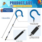 Adjustable Volleyball Spike Trainer with Question Mark Hook, Portable Lightweight Hitting Trainer for Serving, Spiking & Jump Training, Real-Ball Feel, Volleyball Gift for Beginners & Pros (No Ball)