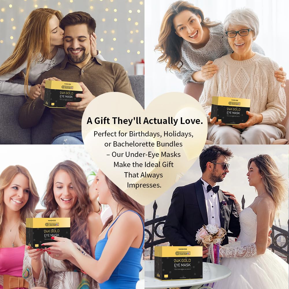 Buy now 24k Gold Under Eye Patches (30 Pairs), Eye Mask, Collagen Skin Care Products, Eye Patches for Puffy Eyes, Eye Masks for Dark Circles and Puffiness. at indiglob india